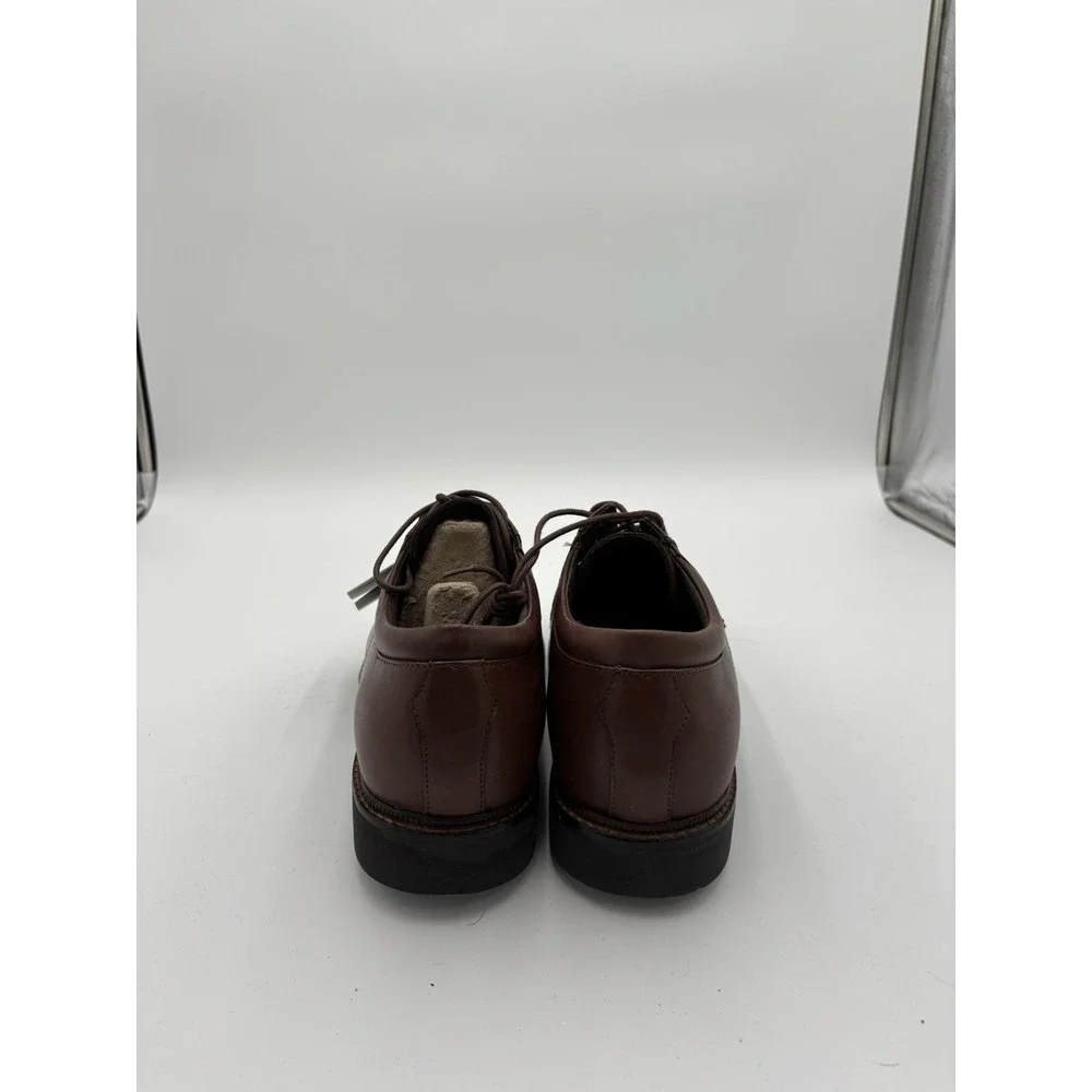 Aetrex Shoes Men's 9 Wide Brown Oxford Lace Up Low Top Casual Leather